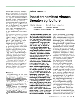 Establishment of the Brown Citrus Aphid Leadership of David Gumpf, UC University of Wisconsin, Madison; E.E