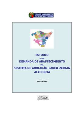 Estudio Demanda De Abastecimiento Sistema De Arriarán-Lareo-Zerain Alto Oria