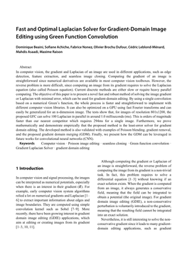 Fast and Optimal Laplacian Solver for Gradient-Domain Image Editing Using Green Function Convolution