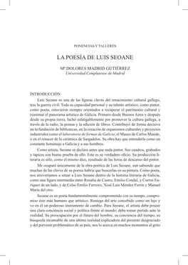 La Poesía De Luis Seoane