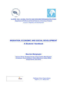 MIGRATION, ECONOMIC and SOCIAL DEVELOPMENT a Students’ Handbook
