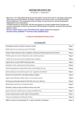 Memorandum N° 56/2017 | 30/03/2017