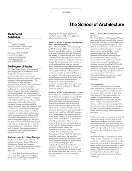 The School of Architecture