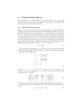 2 Classical Field Theory