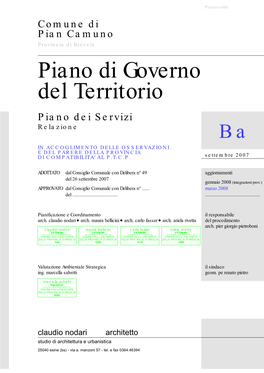 Piano Di Governo Del Territorio Pian