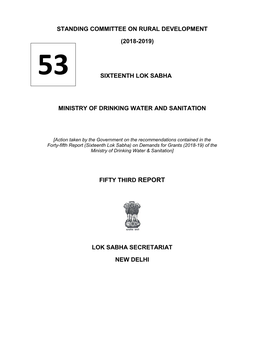 Standing Committee on Rural Development (2018-2019)