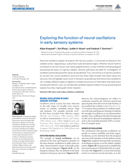 Exploring the Function of Neural Oscillations in Early Sensory Systems