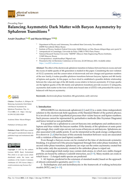 Balancing Asymmetric Dark Matter with Baryon Asymmetry by Sphaleron Transitions †