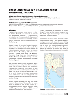 Karst Landforms in the Saraburi Group Limestones, Thailand