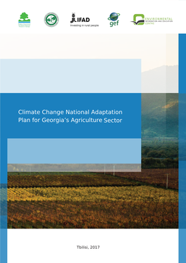Climate Change National Adaptation Plan for Georgia's Agriculture Sector