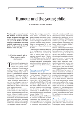 Humour and the Young Child
