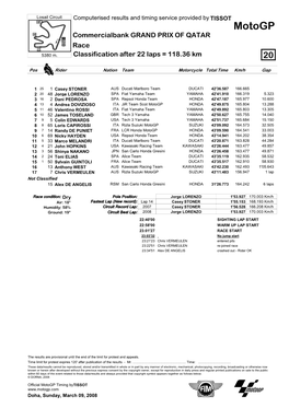 R Race CLASSIFICATION