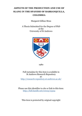 Margaret Gillian Moss Phd Thesis