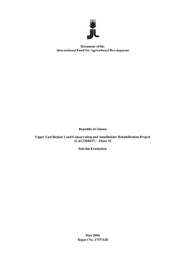 Document of the International Fund for Agricultural Development Republic