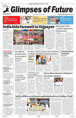 India Bids Farewell to Vajpayee