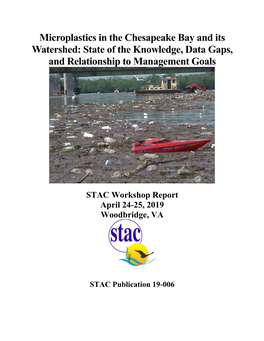 Microplastics in the Chesapeake Bay and Its Watershed: State of the Knowledge, Data Gaps, and Relationship to Management Goals