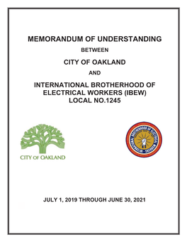 City of Oakland 2019-2021