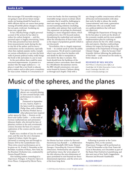 Opera: Music of the Spheres, and the Planes