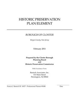 Closter Master Plan