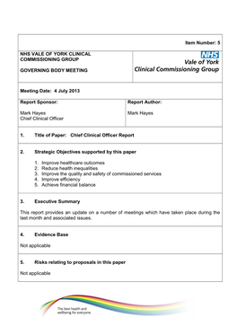 5 Nhs Vale of York Clinical Commissioning Group