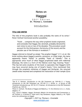 Haggai 202 1 Edition Dr