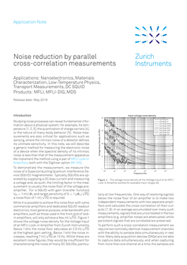 Noise Reduction by Cross-Correlation