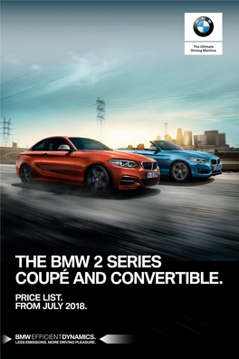 The Bmw 2 Series Coupé and Convertible. Price List