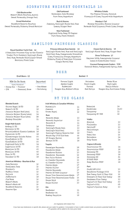 Nov. 2019 Cocktail Menu