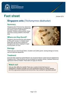 Fact Sheet October 2019