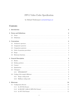 FFV1 Video Codec Specification