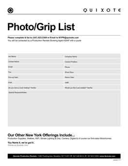 Photo/Grip List