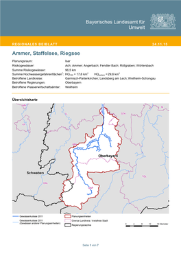 Regionales Beiblatt Ammer, Staffelsee, Riegsee (ISR PE05)