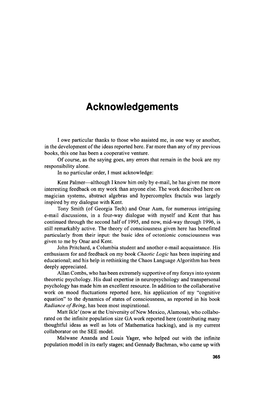 Acknowledgements