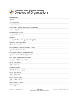 Organization Public Directory