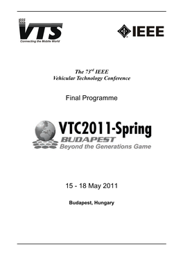 VTC2011-Spring Final Program