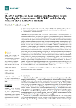 The 2019–2020 Rise in Lake Victoria Monitored from Space: Exploiting the State-Of-The-Art GRACE-FO and the Newly Released ERA-5 Reanalysis Products