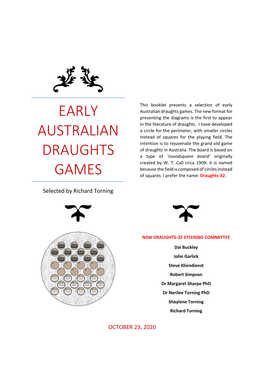 Early Australian Draughts Games