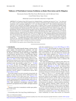 Influence of Wind-Induced Antenna Oscillations on Radar Observations