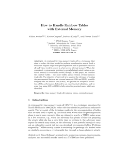 How to Handle Rainbow Tables with External Memory