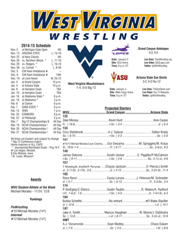 WRESTLING 2014-15 Schedule Nov