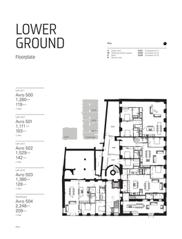 LOWER GROUND Key U Utility Room CLG1 Courtyard (LG 1) W Washing Machine Space CLG2 Courtyard (LG 2) S Store CLG3 Courtyard (LG 3) Floorplate R Service Riser