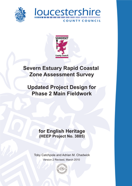 Severn Estuary RCZAS Updated Project Design for Phase 2 Main
