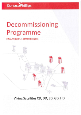 Decommissioning Programme FINAL VERSION: 1 SEPTEMBER 2016