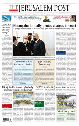 Netanyahu Formally Denies Charges in Court