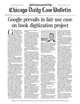 Google Prevails in Fair Use Case on Book Digitization Project