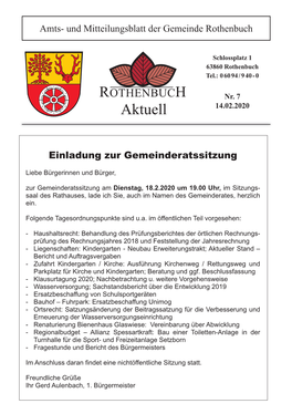 Aktuell 14.02.2020