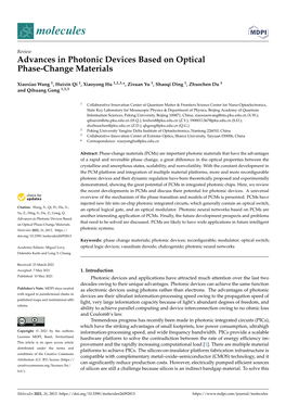 Advances in Photonic Devices Based on Optical Phase-Change Materials