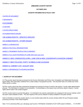 OTHER ISSUES ANNEX E: MDC CANDIDATES & Mps, JUNE 2000