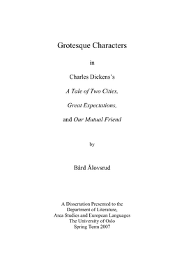 Grotesque Characters