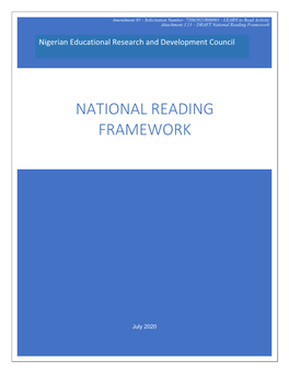 National Reading Framework